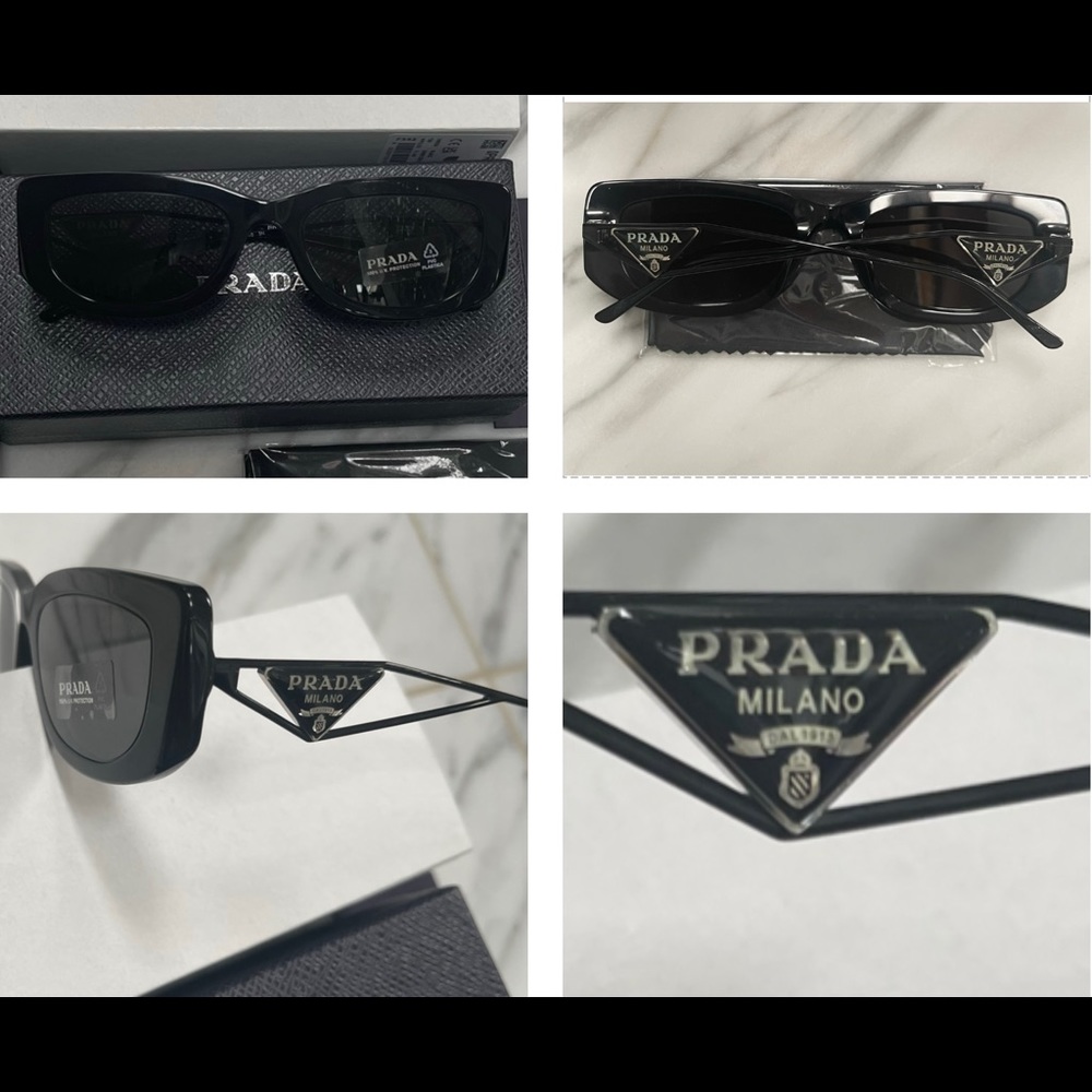 PRADA ULTRA COOL FRAMES WITH METAL ARMS FEATURE THE SIGNATURE TRIANGLE SUNNIES - Picture 7 of 16